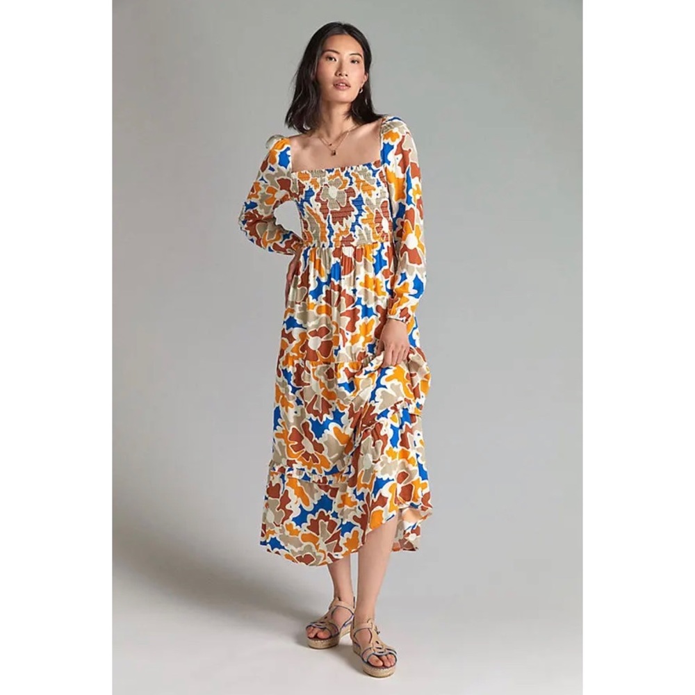 Anthropologie Smocked Midi Dress x Dolan Left Coast